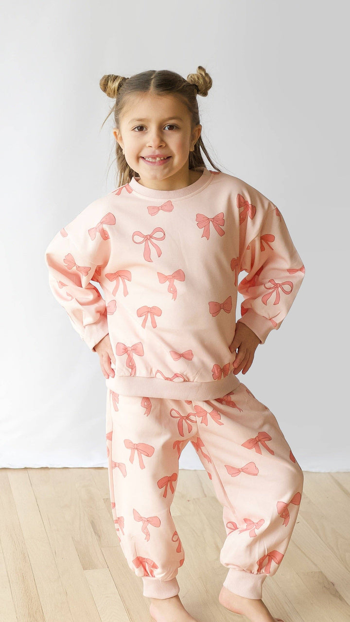 Bow print lounge set