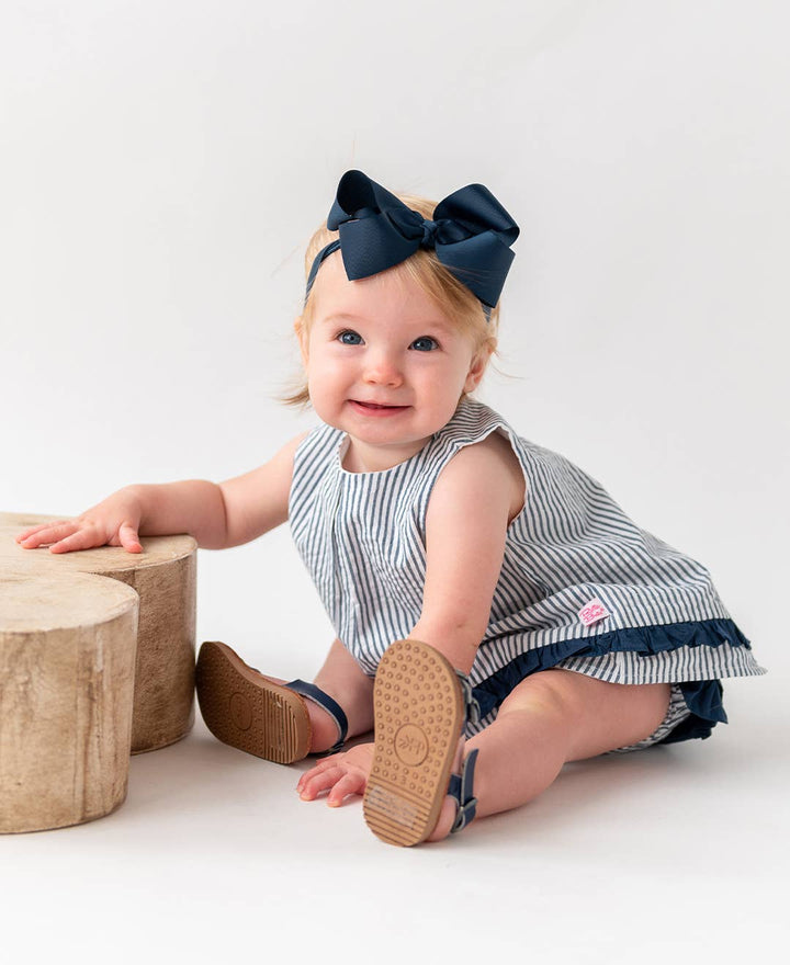 Girls Dark Navy Bow Headband