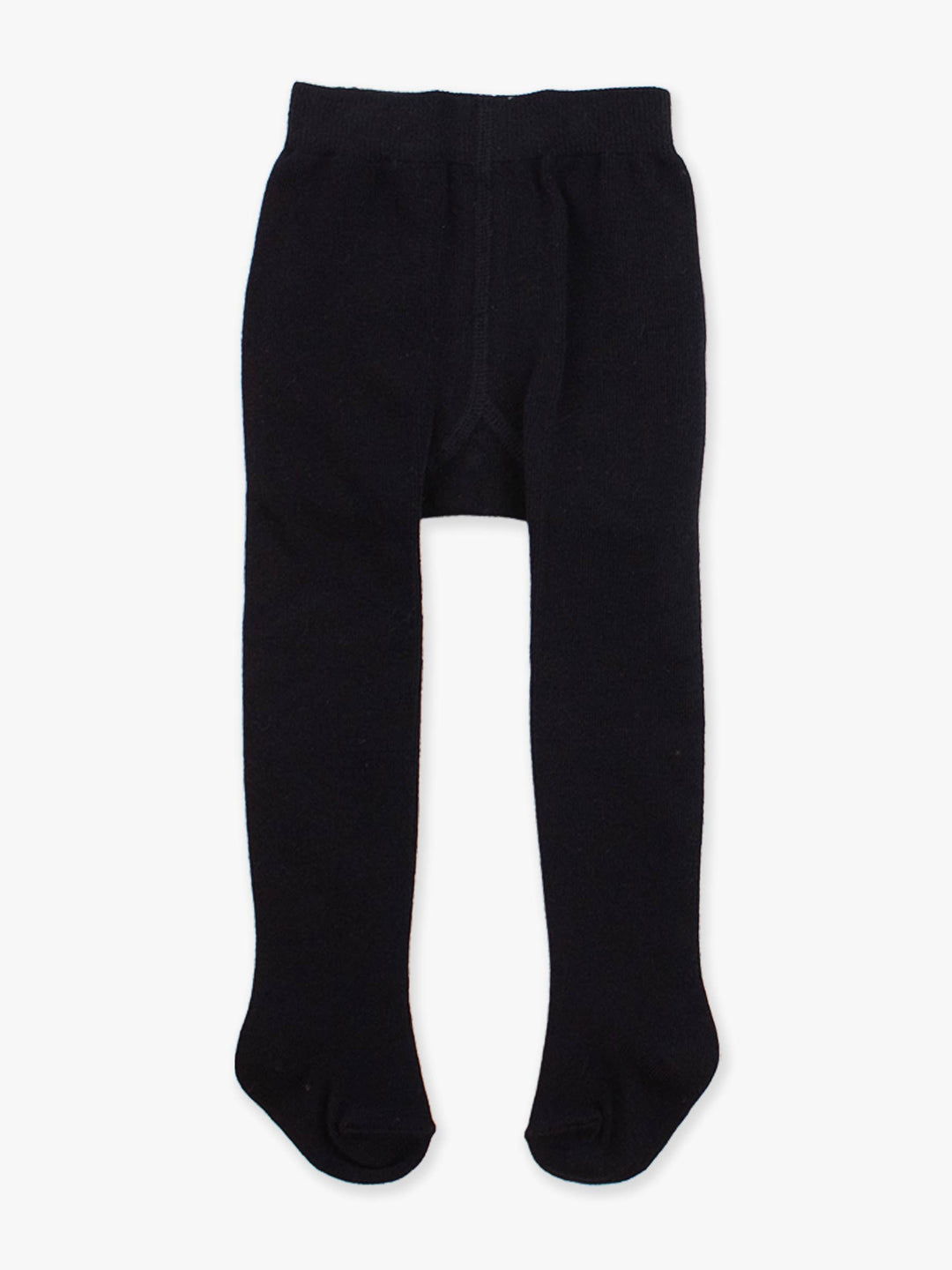 Girls Black Footed RuffleButt Tights