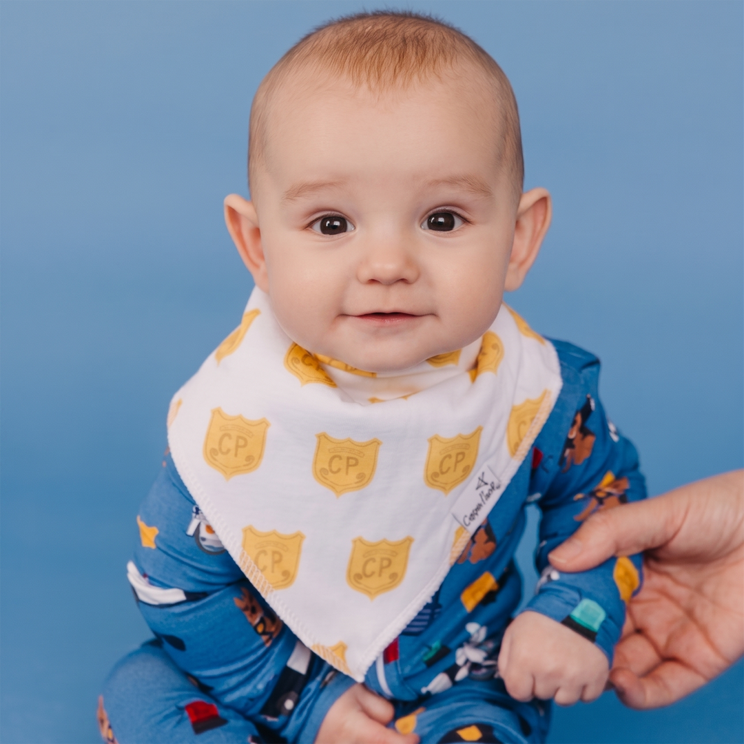 4 Pack Baby Bandana Bibs - Police Officer