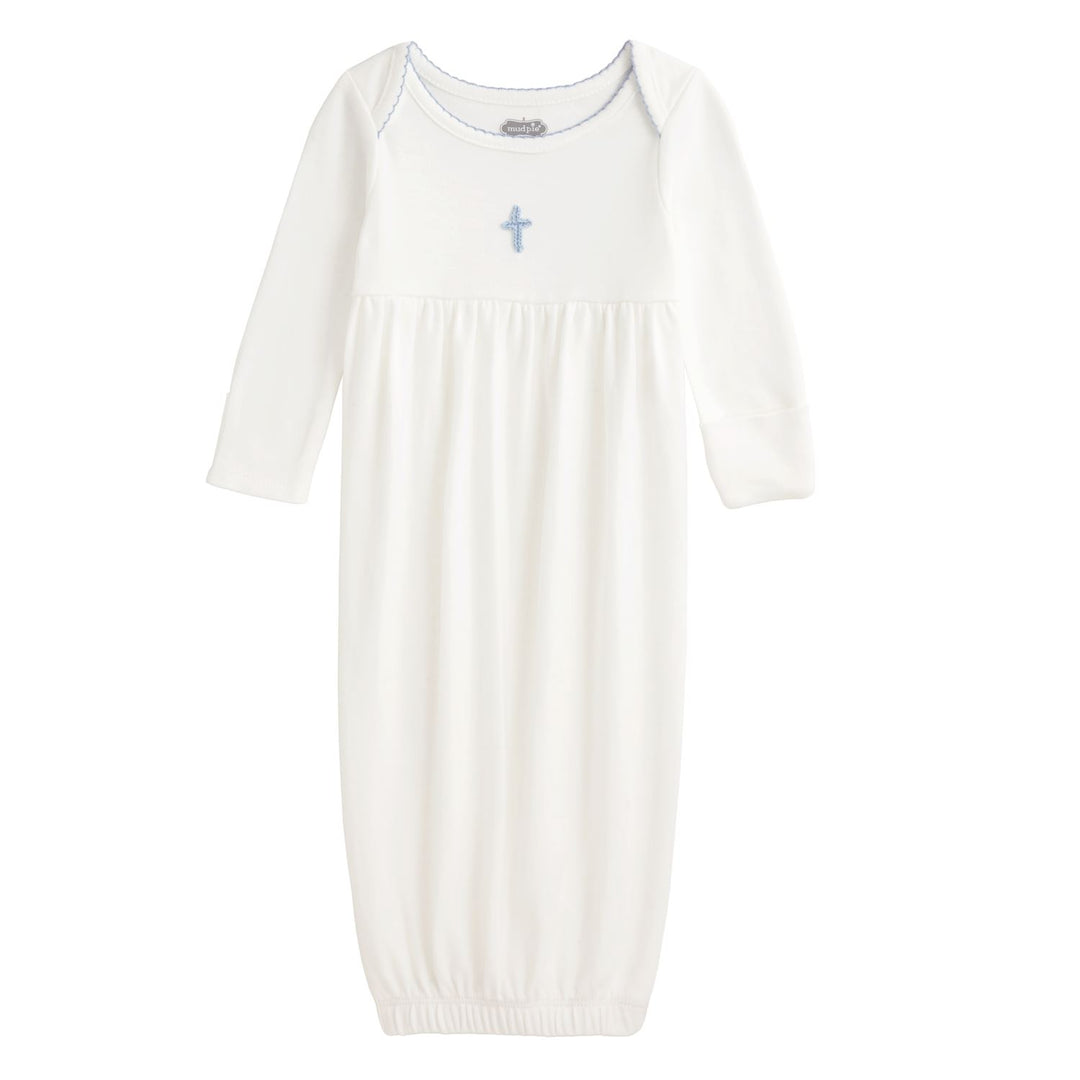 Blue Crochet Cross Gown