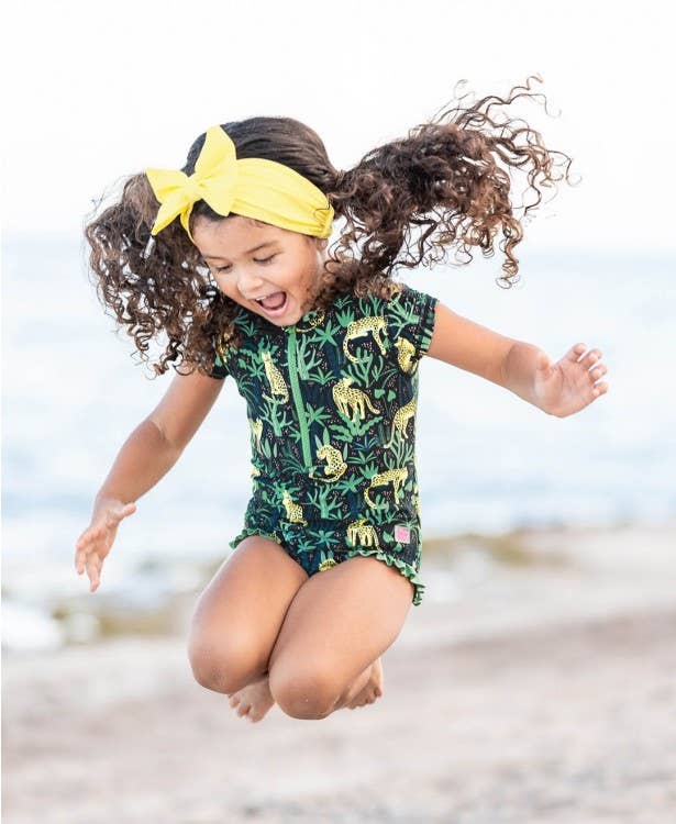 Girls Banana Swim + Active Bow Headband