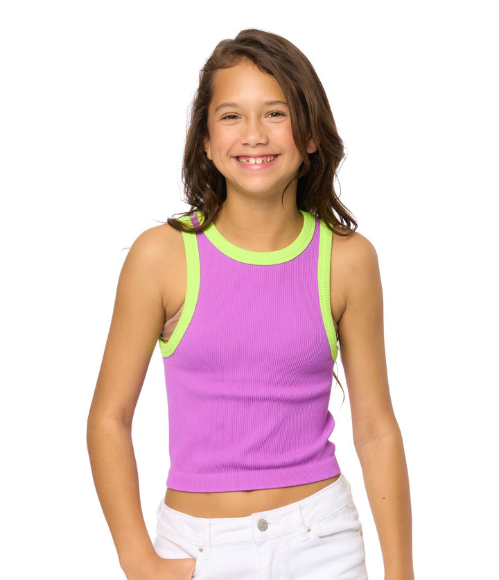 Contrast Trim Sleeveless Top - Girls 10-14