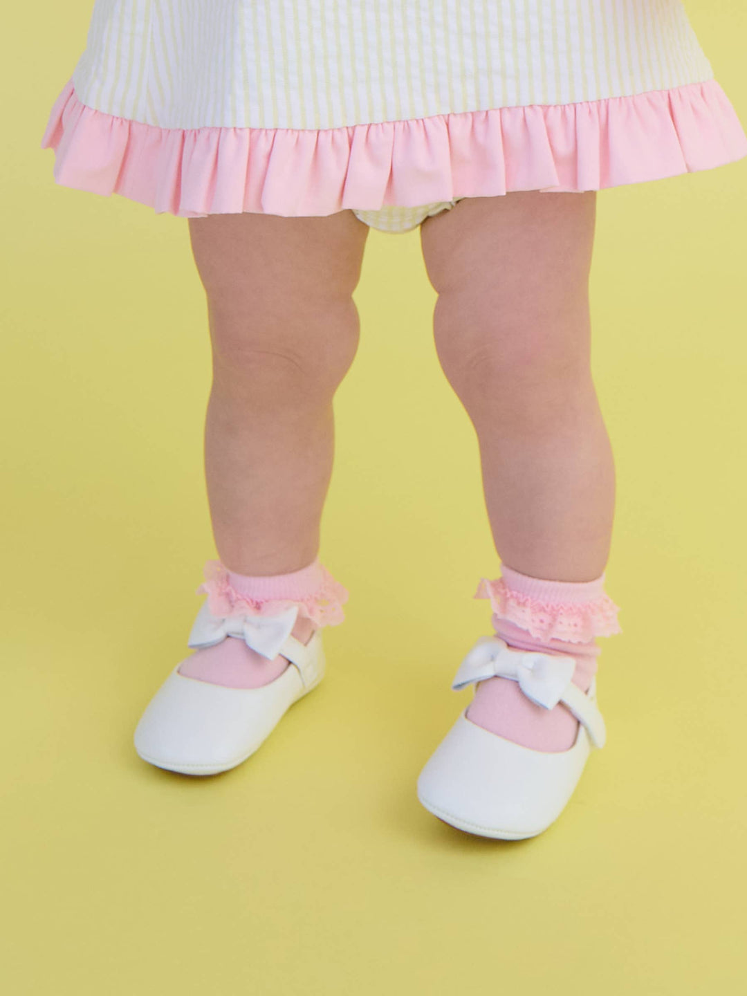 Girls Pink 3-Pack Ruffle Ankle Socks