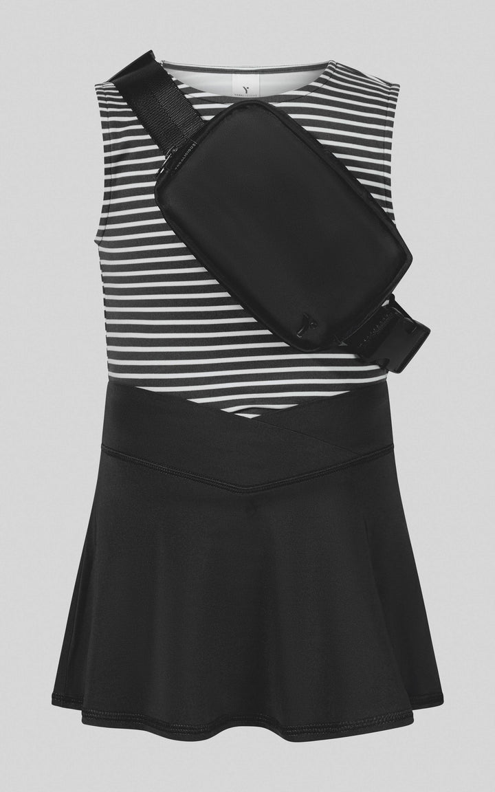 Little Girls Tank, Crossover Skort, Fanny bag Set: Pastel Lilac