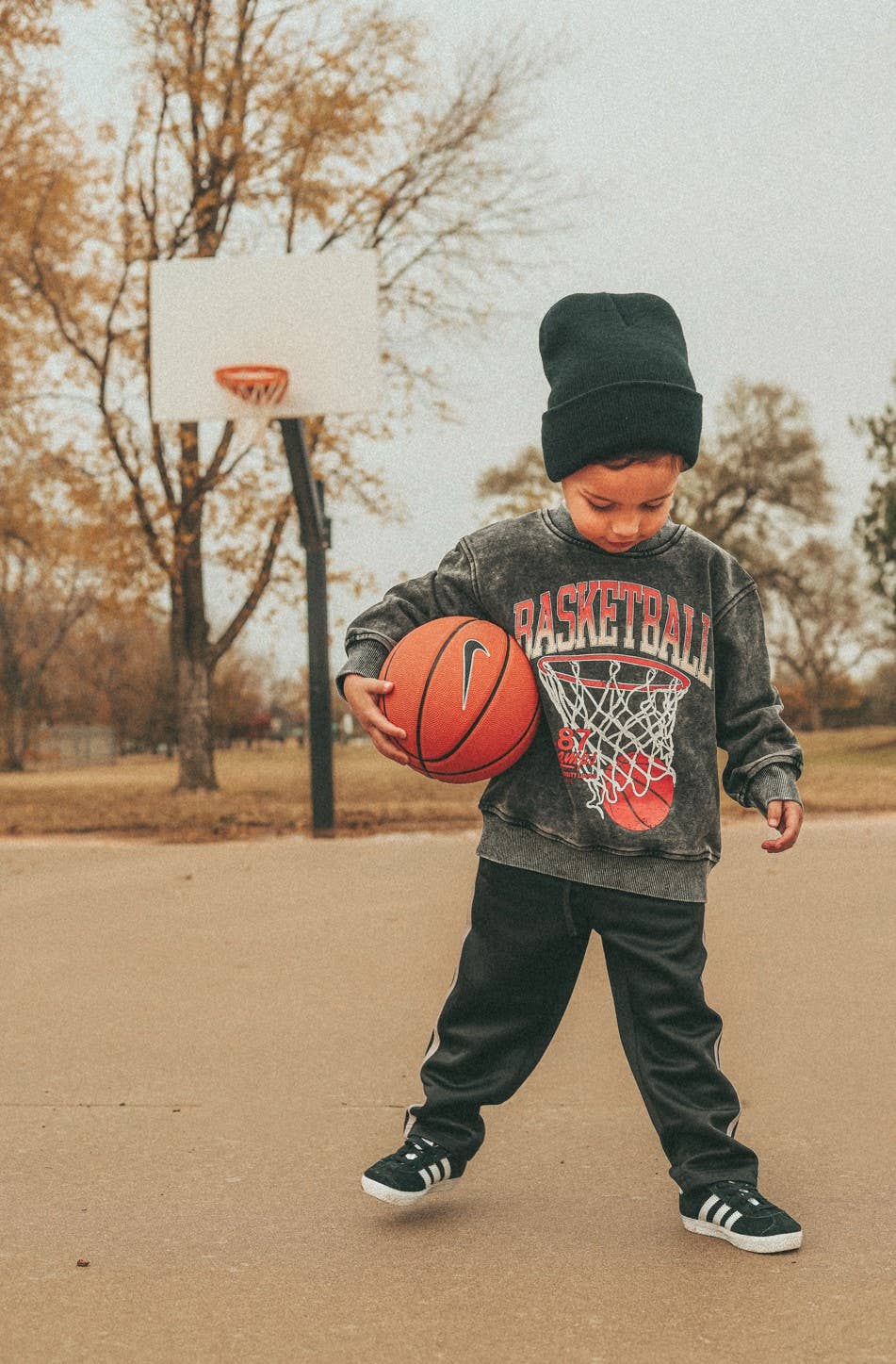 Toddler Vintage Inspired Basketball Crew