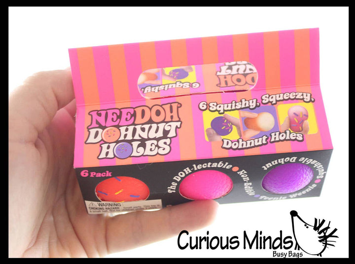 1 Nee-Doh Donut Holes Teenie Tiny Nee-Doh 6 Pack Soft Doh Fi