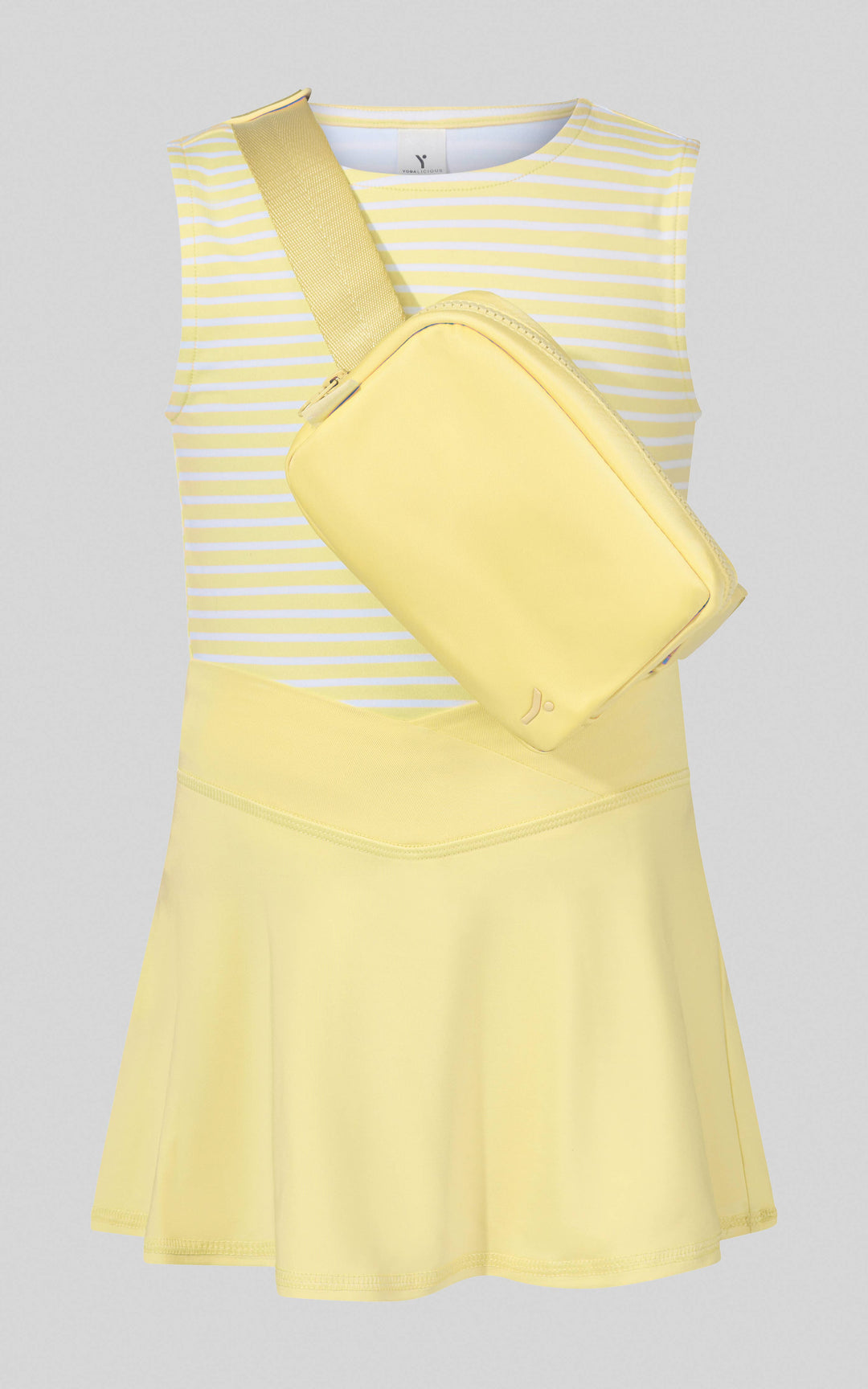 Little Girls Tank, Crossover Skort, Fanny bag Set: Pastel Lilac