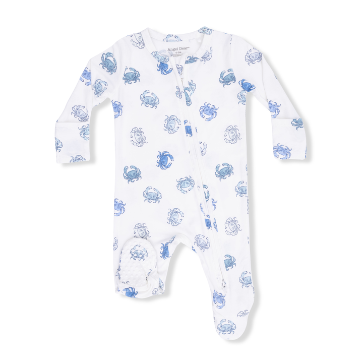 Blue Crabs - 2 Way Zipper Footie