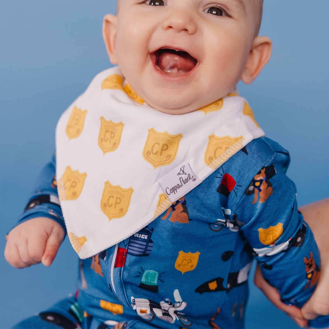 4 Pack Baby Bandana Bibs - Police Officer