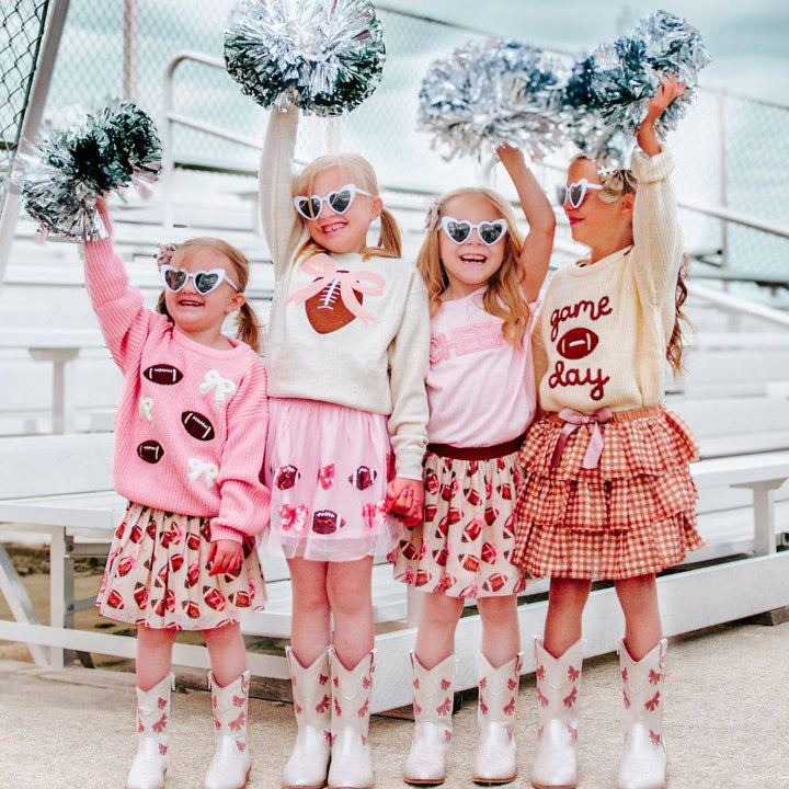 Coquette Football Sequin Tutu - Kids Clothing
