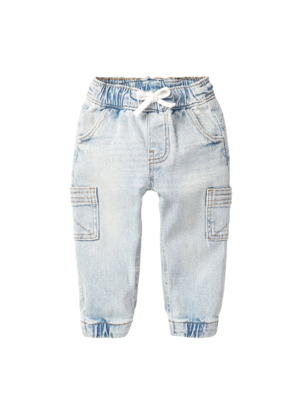 Cargo Denim Jogger - Light Wash