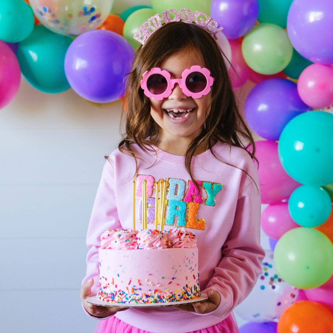 Birthday Girl Patch Sweatshirt - Kids Birthday Sweatshirt