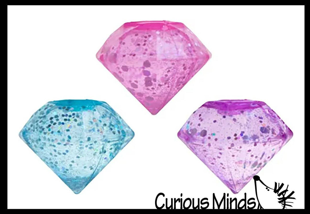 1 Needoh Jewel Stress Ball - Sparkling Gem Squishy Nee Doh