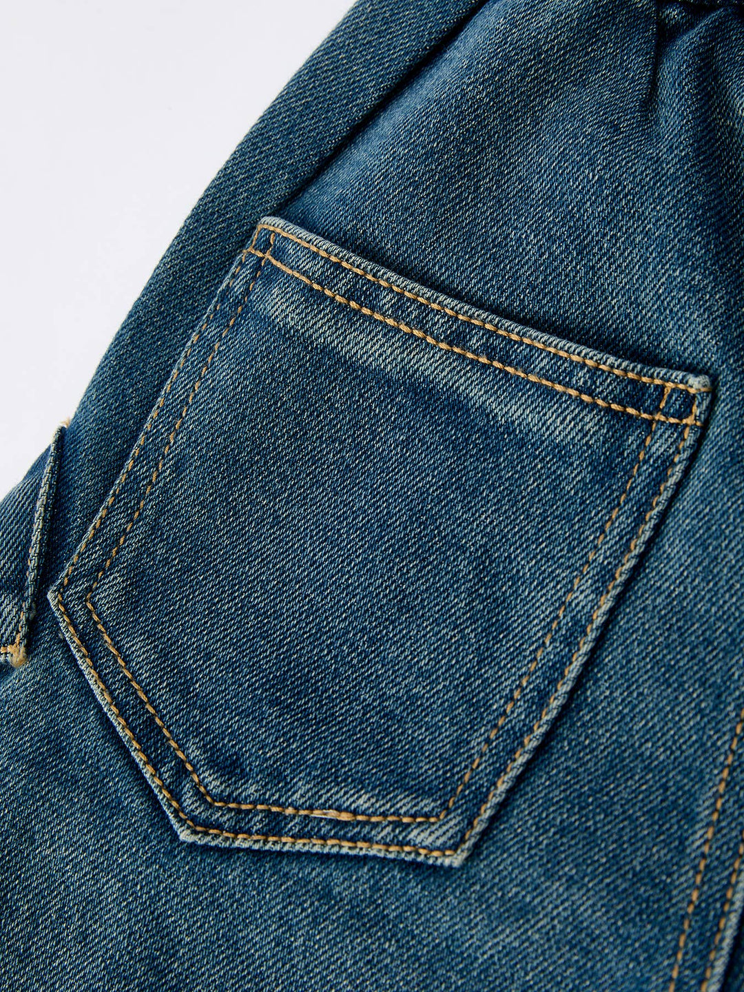 Girls Bow Stretch Wide-Leg Jeans No Belt