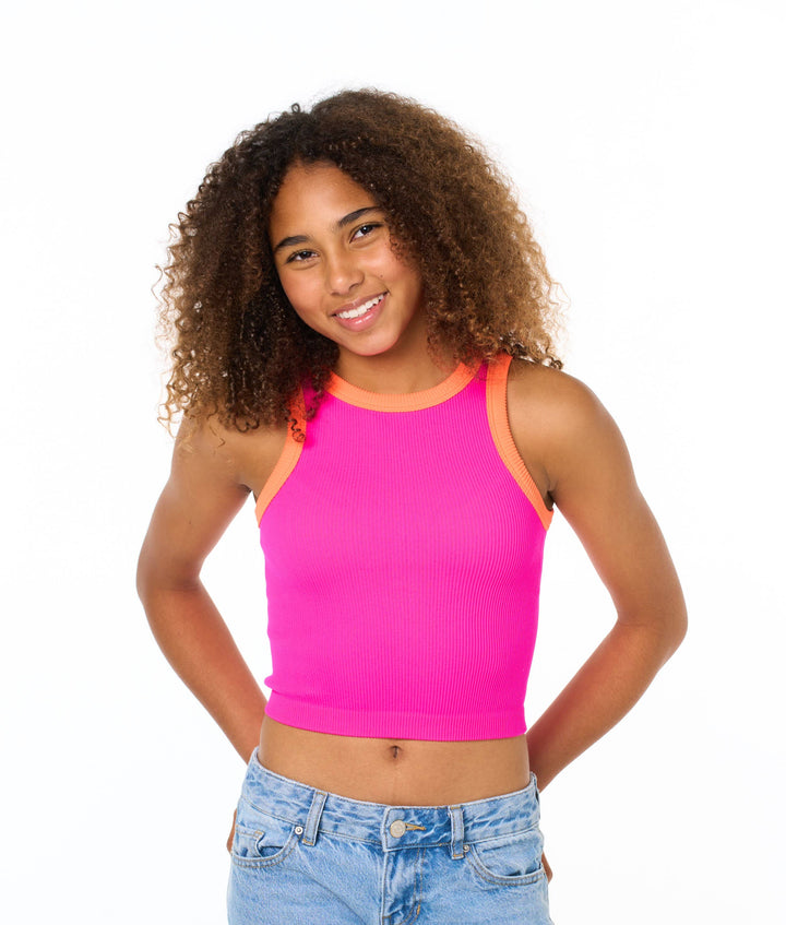 Contrast Trim Sleeveless Top - Girls 10-14