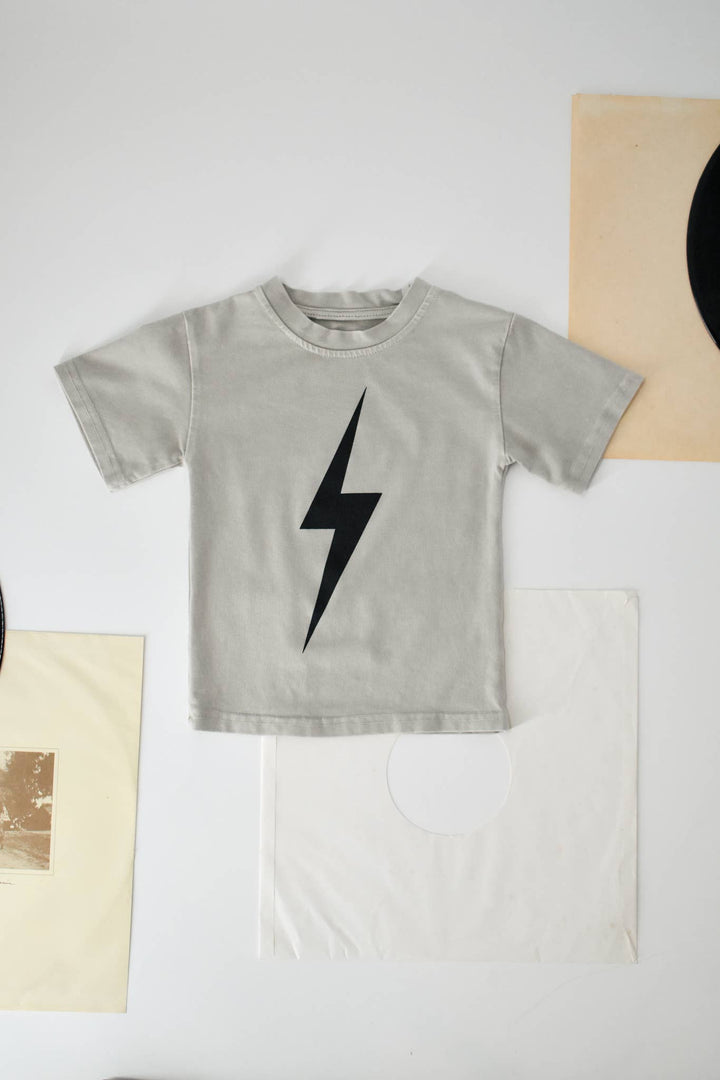 Boys Clothes Greige Acid Wash Spark Tee - USA Made