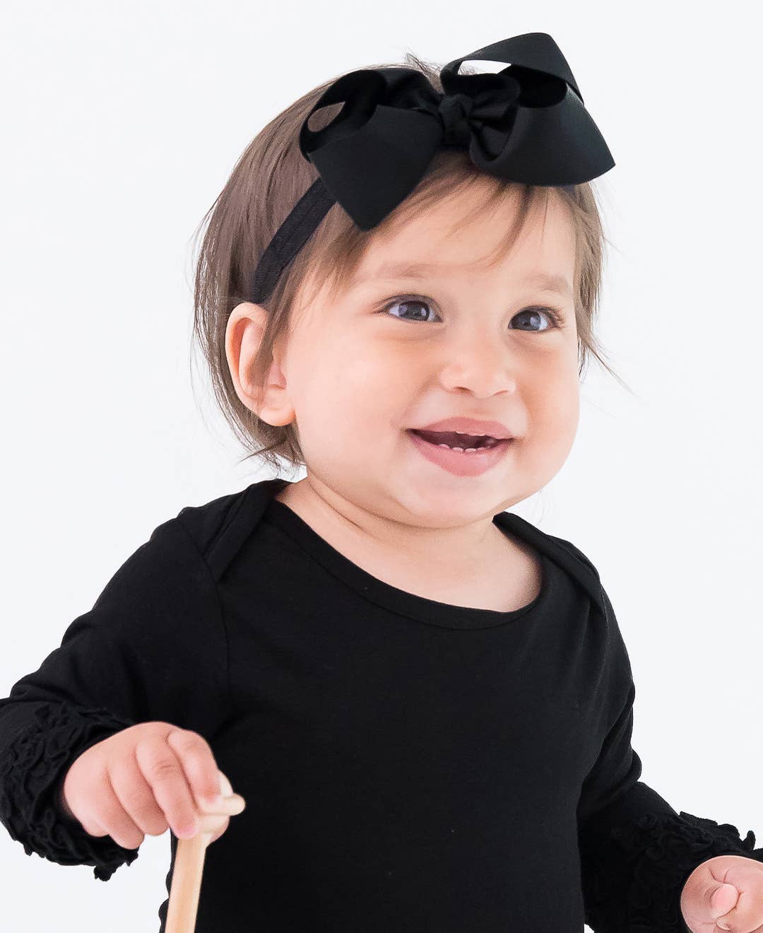 Girls Black Bow Headband