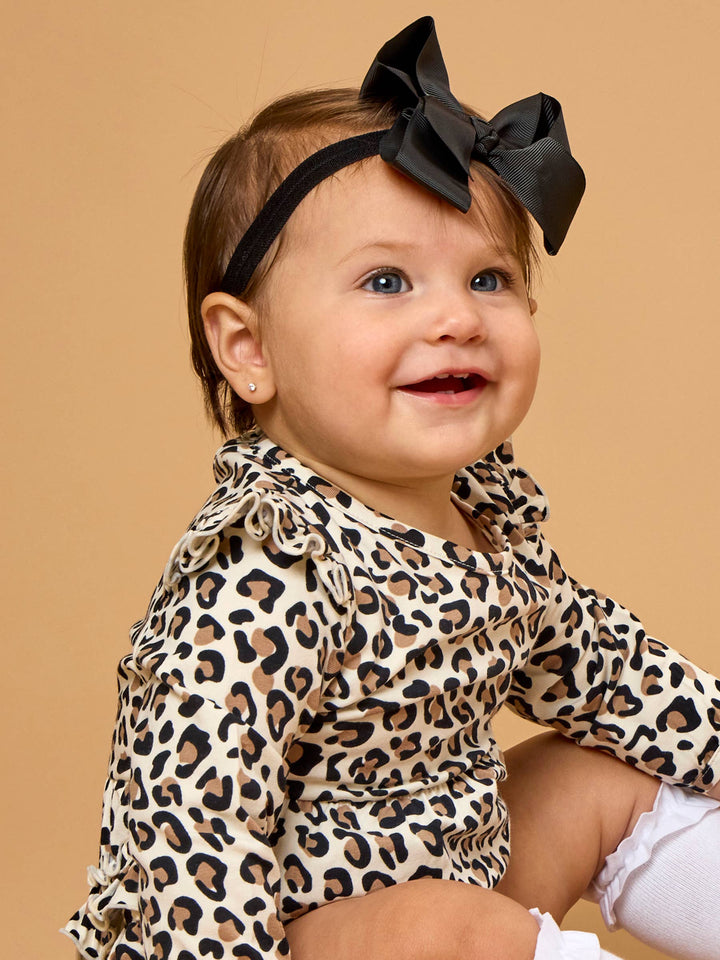 Girls Black Bow Headband
