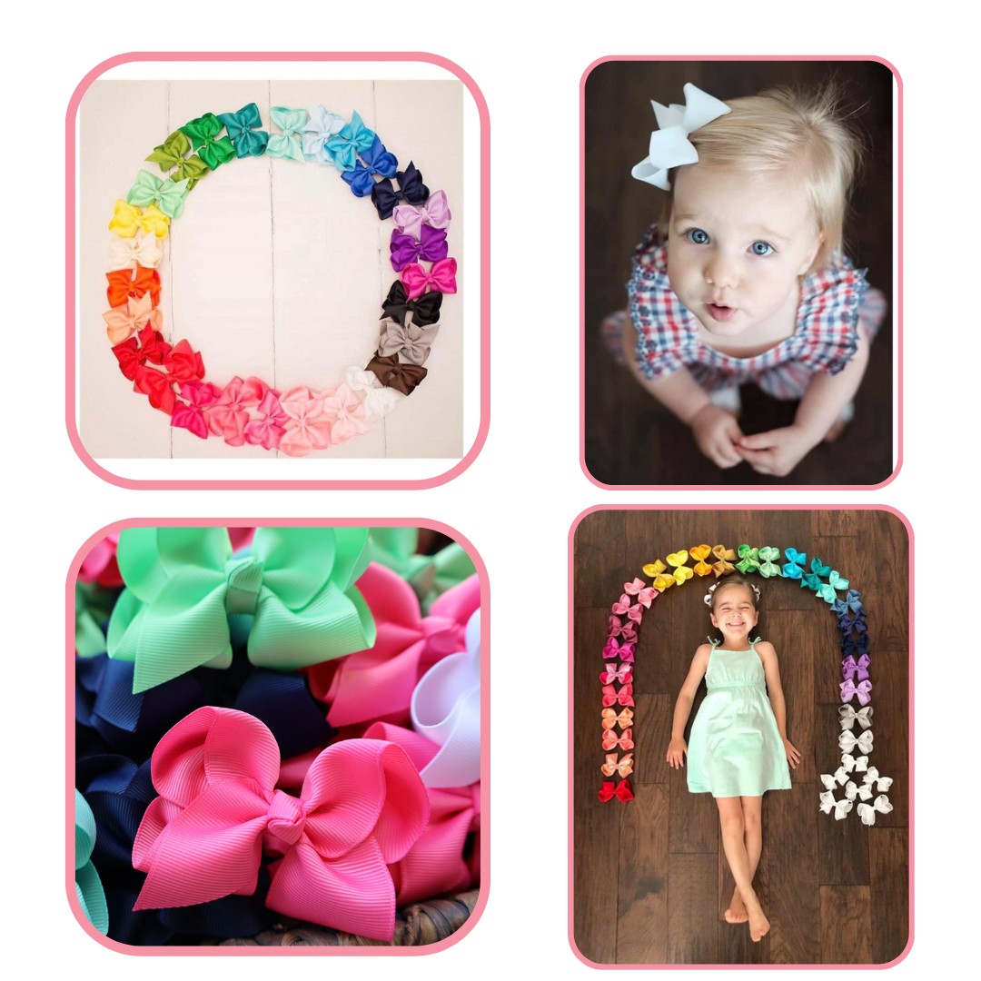 3 Inch Solid Grosgrain Bow