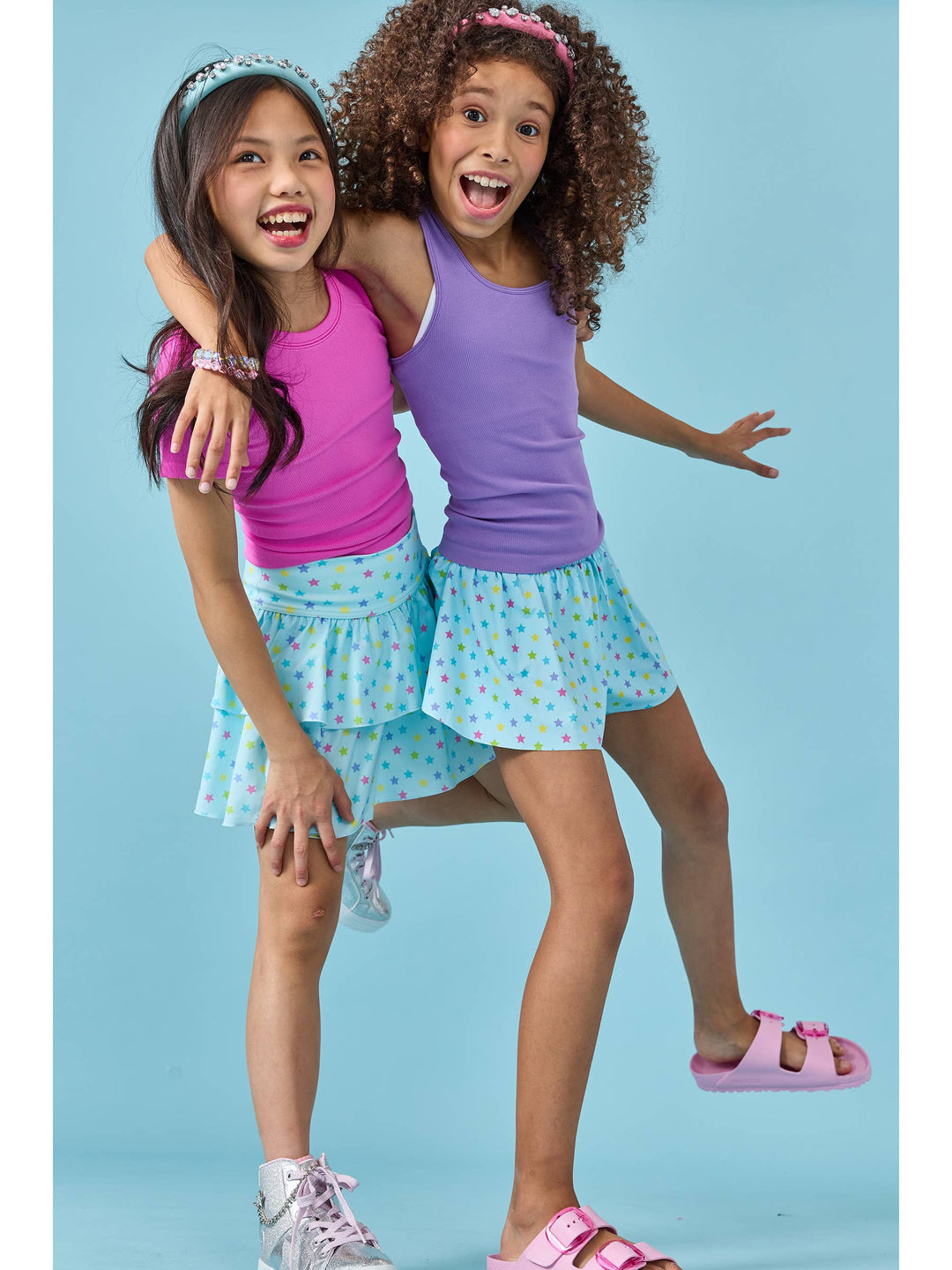 Sparkling Stars Butterfly Shorts (Youth Medium (10-12))