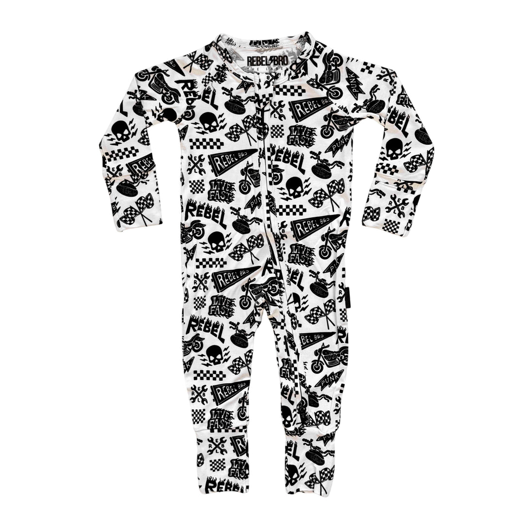 Bamboo Zippy Sleeper in Live Fast