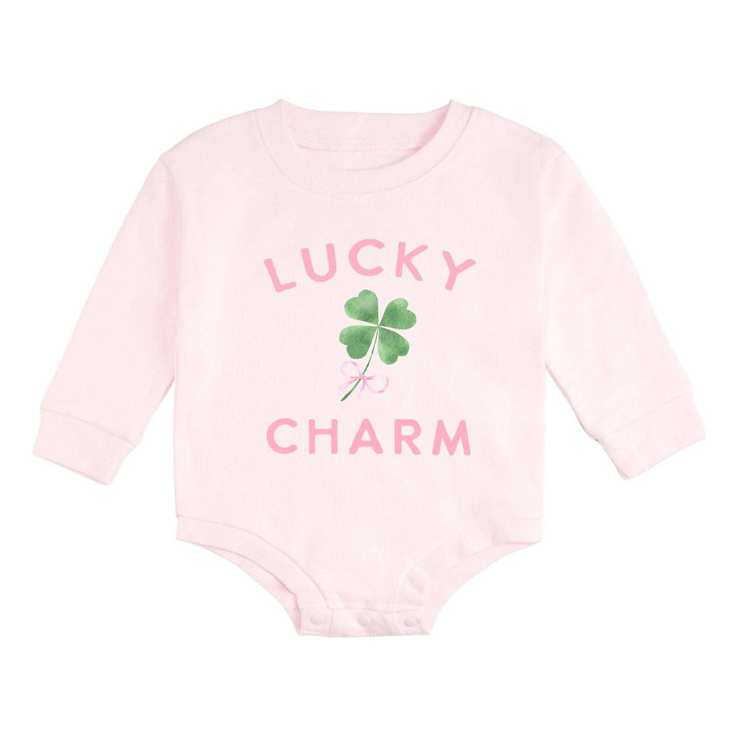 Lucky Charm St. Patrick's Day Long Sleeve Romper - Baby