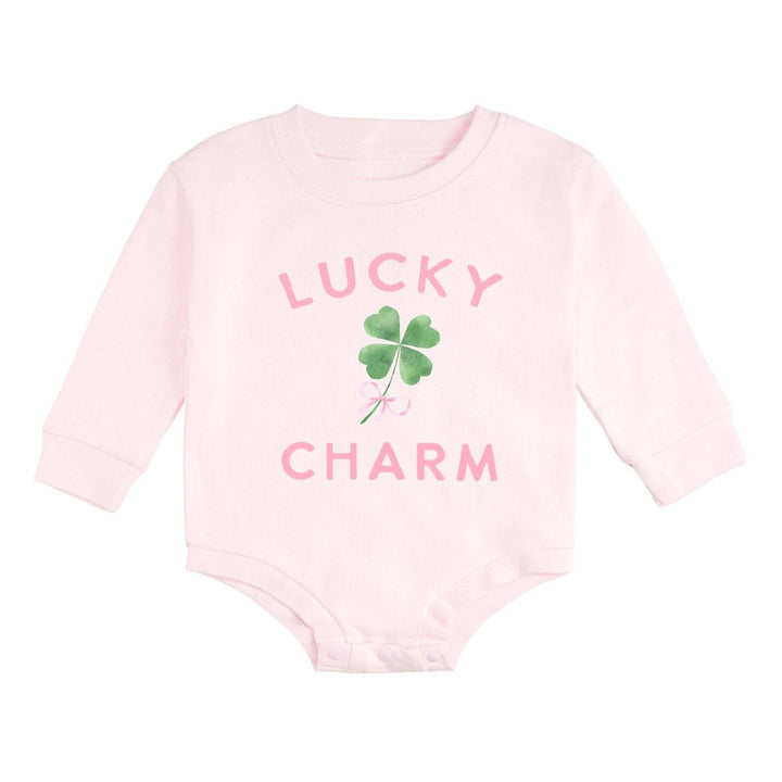 Lucky Charm St. Patrick's Day Long Sleeve Romper - Baby