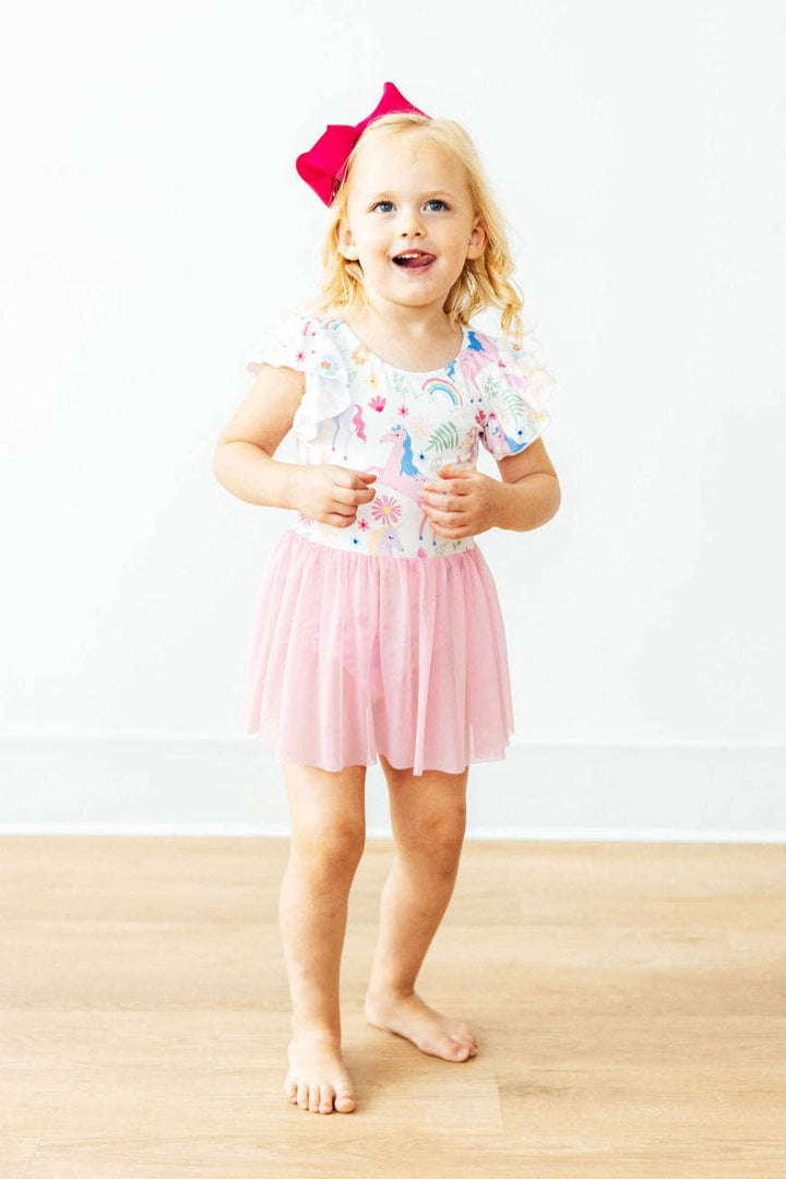 Rainbow Vibes S/S Twirl Leotard