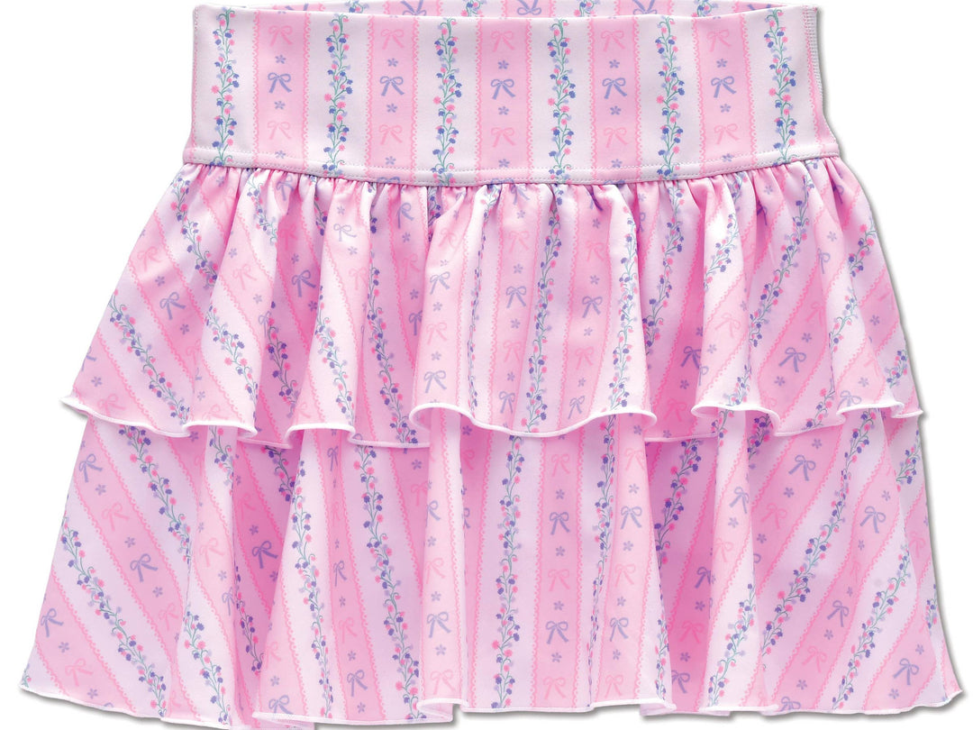 Floral Stripes Skort (Youth Large (14))