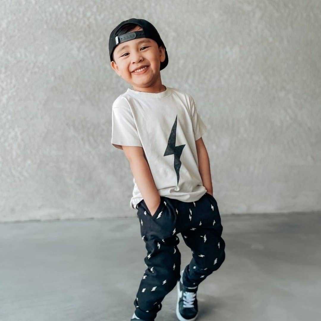 Boys Clothes Greige Acid Wash Spark Tee - USA Made