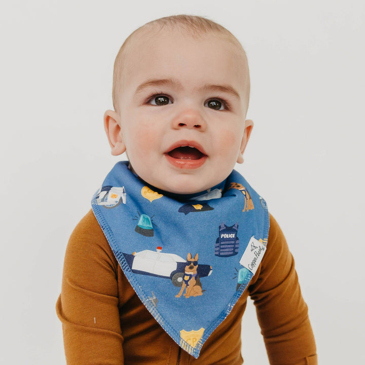 4 Pack Baby Bandana Bibs - Police Officer