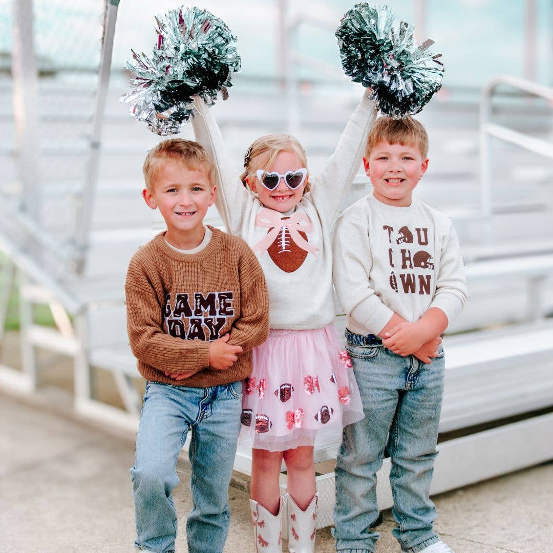 Coquette Football Sequin Tutu - Kids Clothing