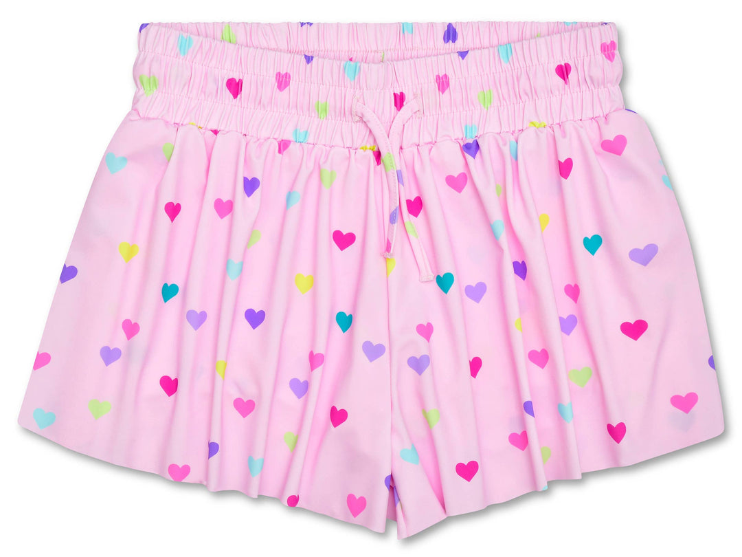 Heart Confetti Butterfly Shorts (Medium (10-12))