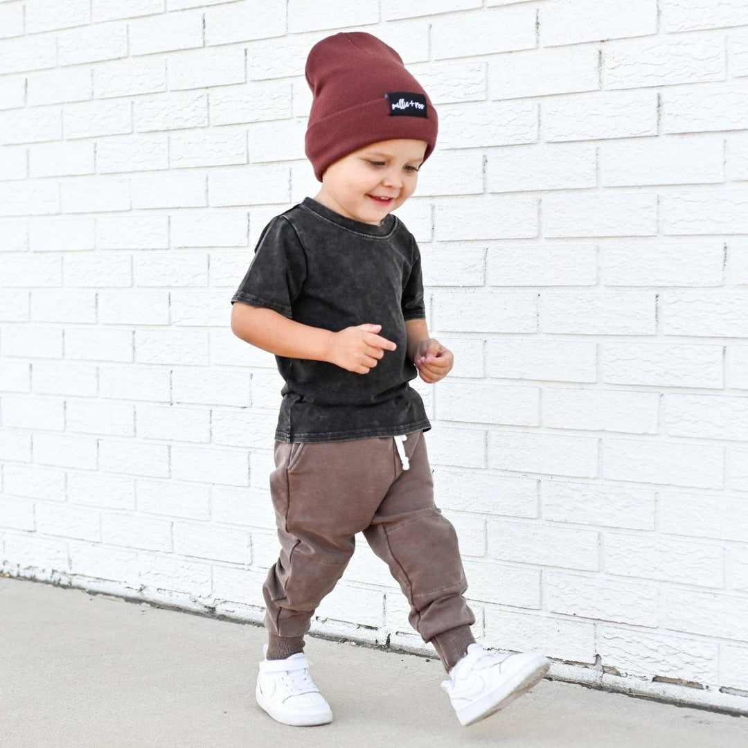JOGGERS- Bark Snow Wash French Terry