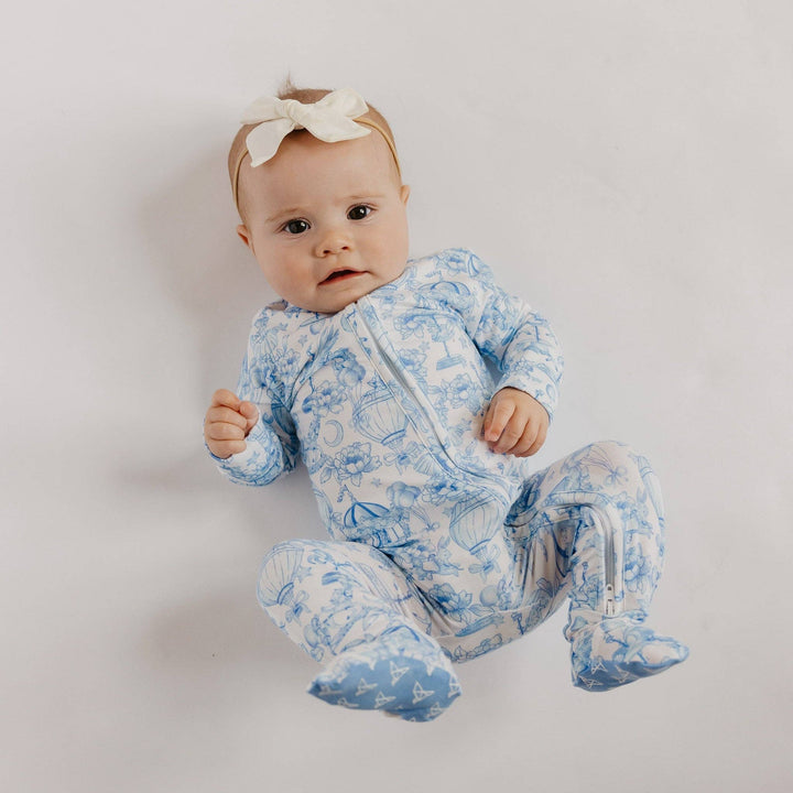 Bamboo Zip-Up Footie Pajama - Vintage Carnival