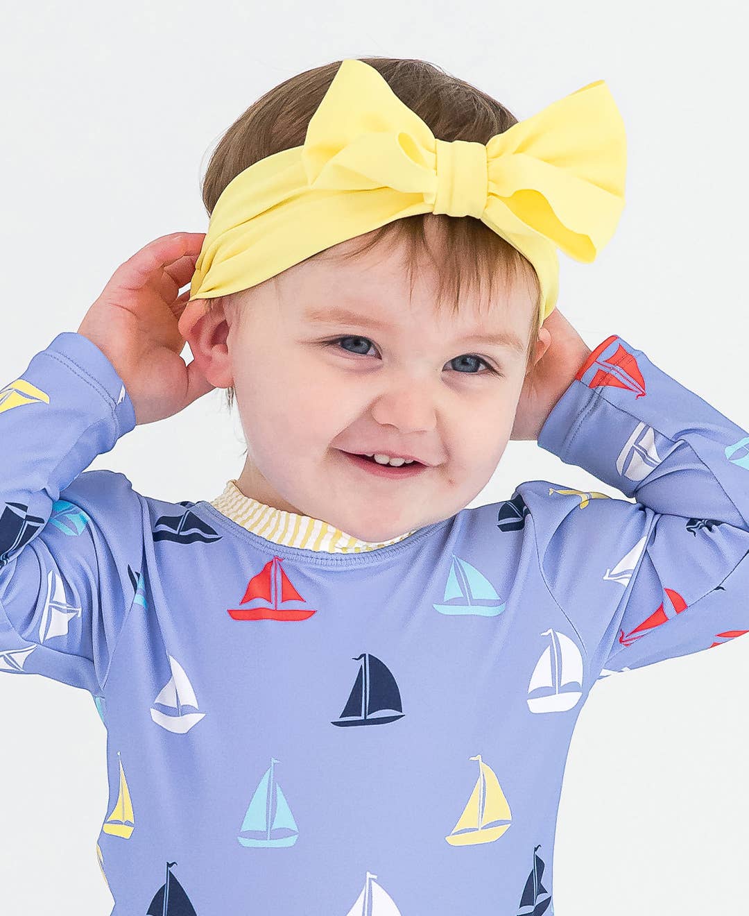 Girls Banana Swim + Active Bow Headband