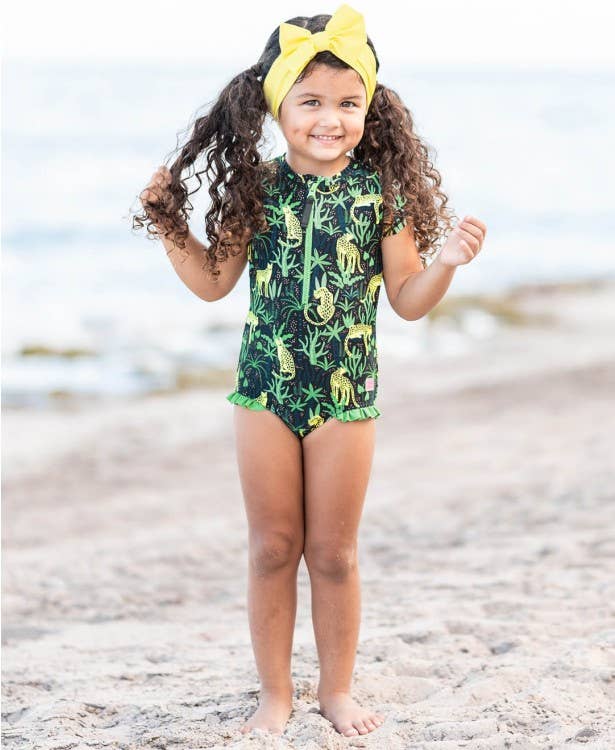 Girls Banana Swim + Active Bow Headband