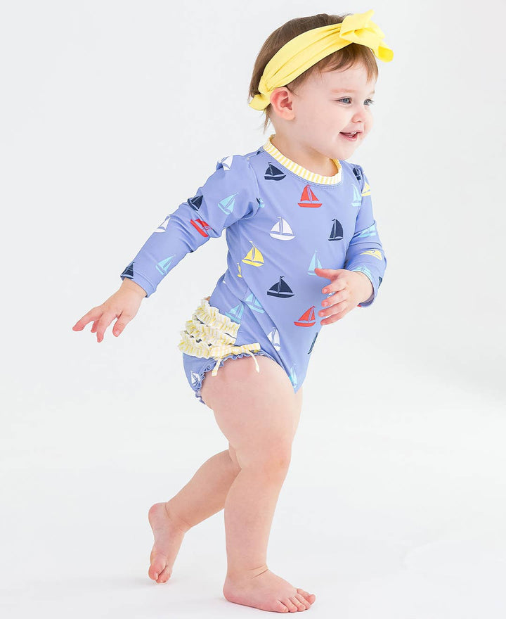 Girls Banana Swim + Active Bow Headband