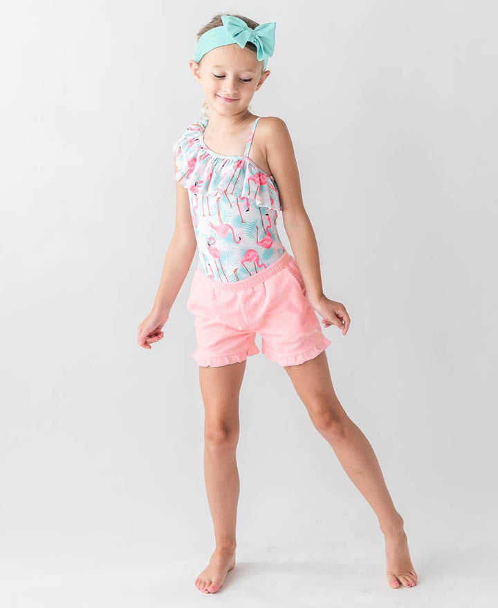Girls Vintage Aqua Swim + Active Bow Headband