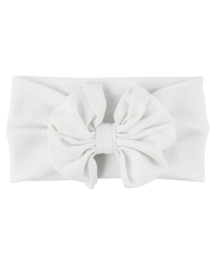Girls White Big Bow Headband