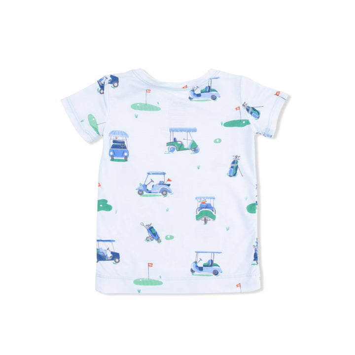 Vintage Golf Carts Blue - Short Sleeve Loungewear Set