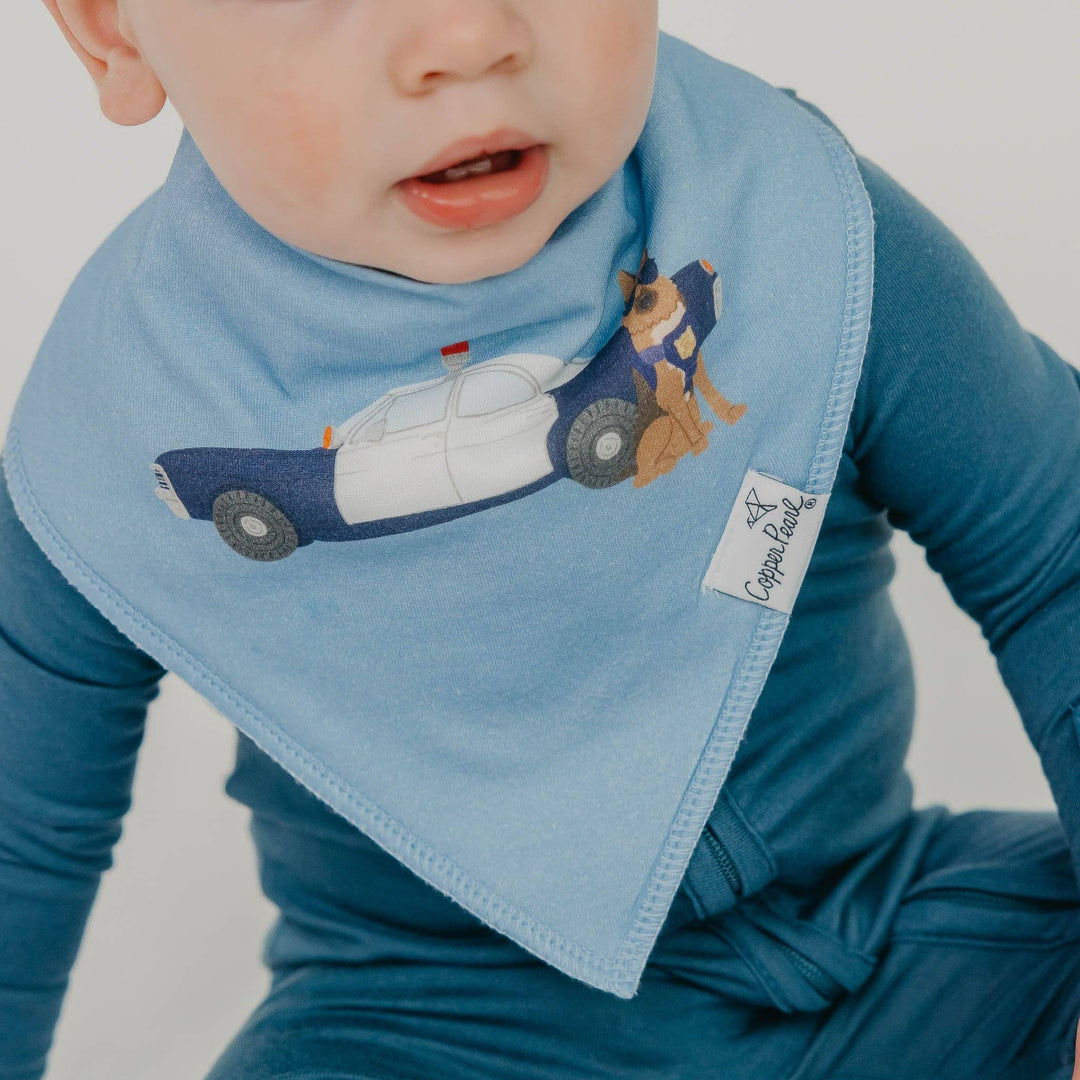 4 Pack Baby Bandana Bibs - Police Officer