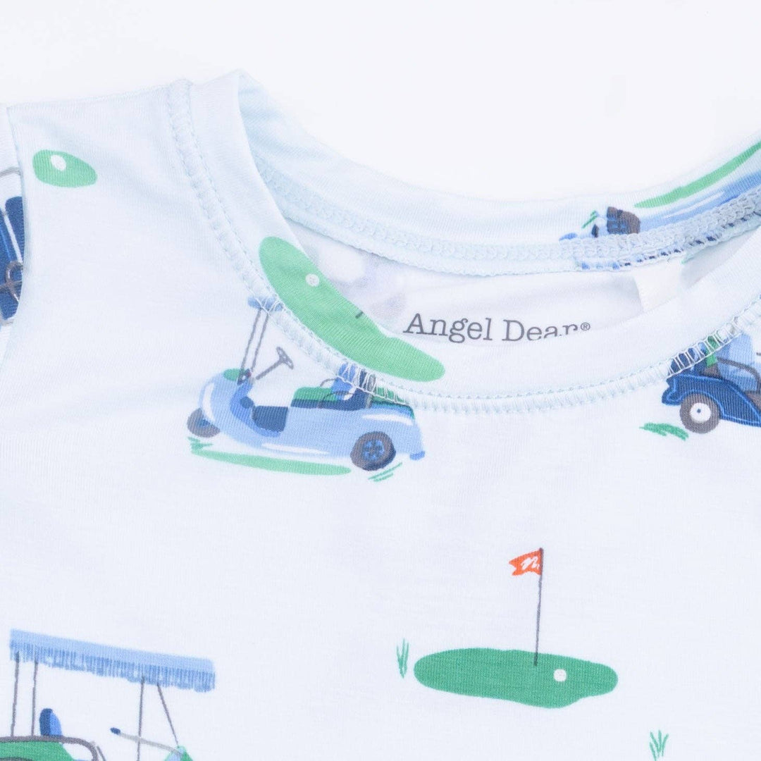 Vintage Golf Carts Blue - Short Sleeve Loungewear Set