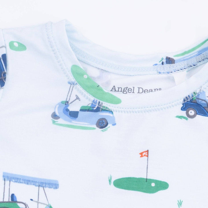Vintage Golf Carts Blue - Short Sleeve Loungewear Set