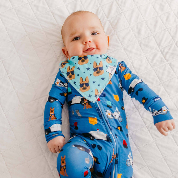 4 Pack Baby Bandana Bibs - Police Officer
