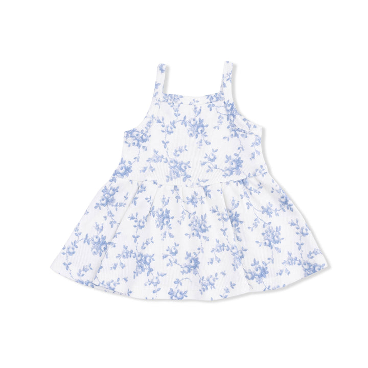 Baby Blue Vines Floral - Peplum Tank and Bike Short
