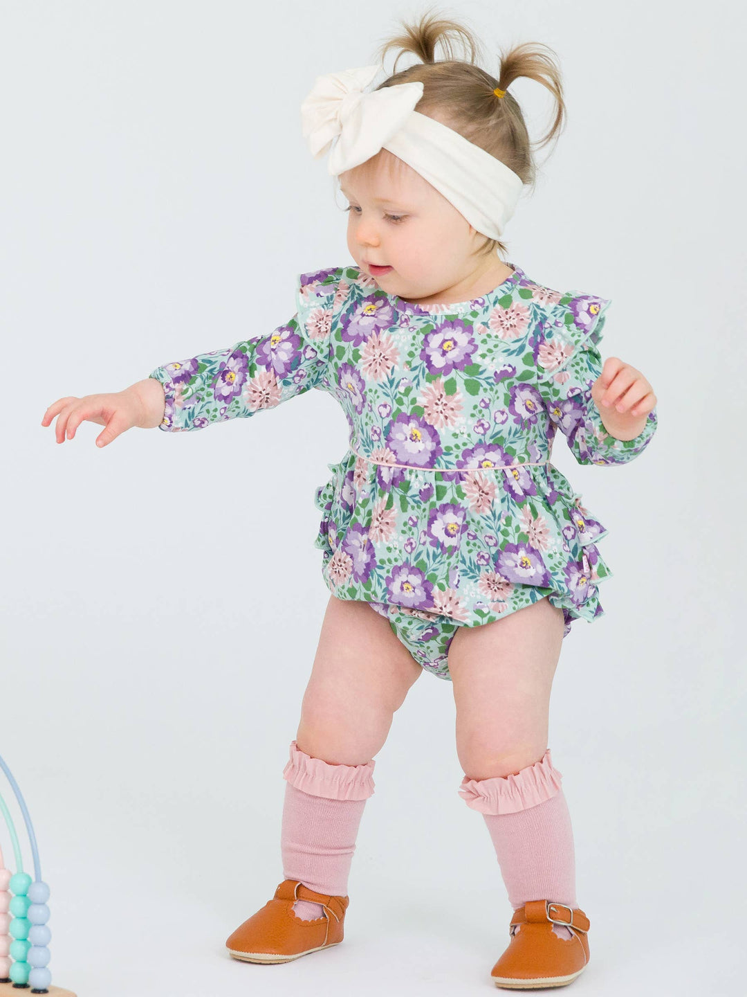 Girls Ivory Big Bow Headband