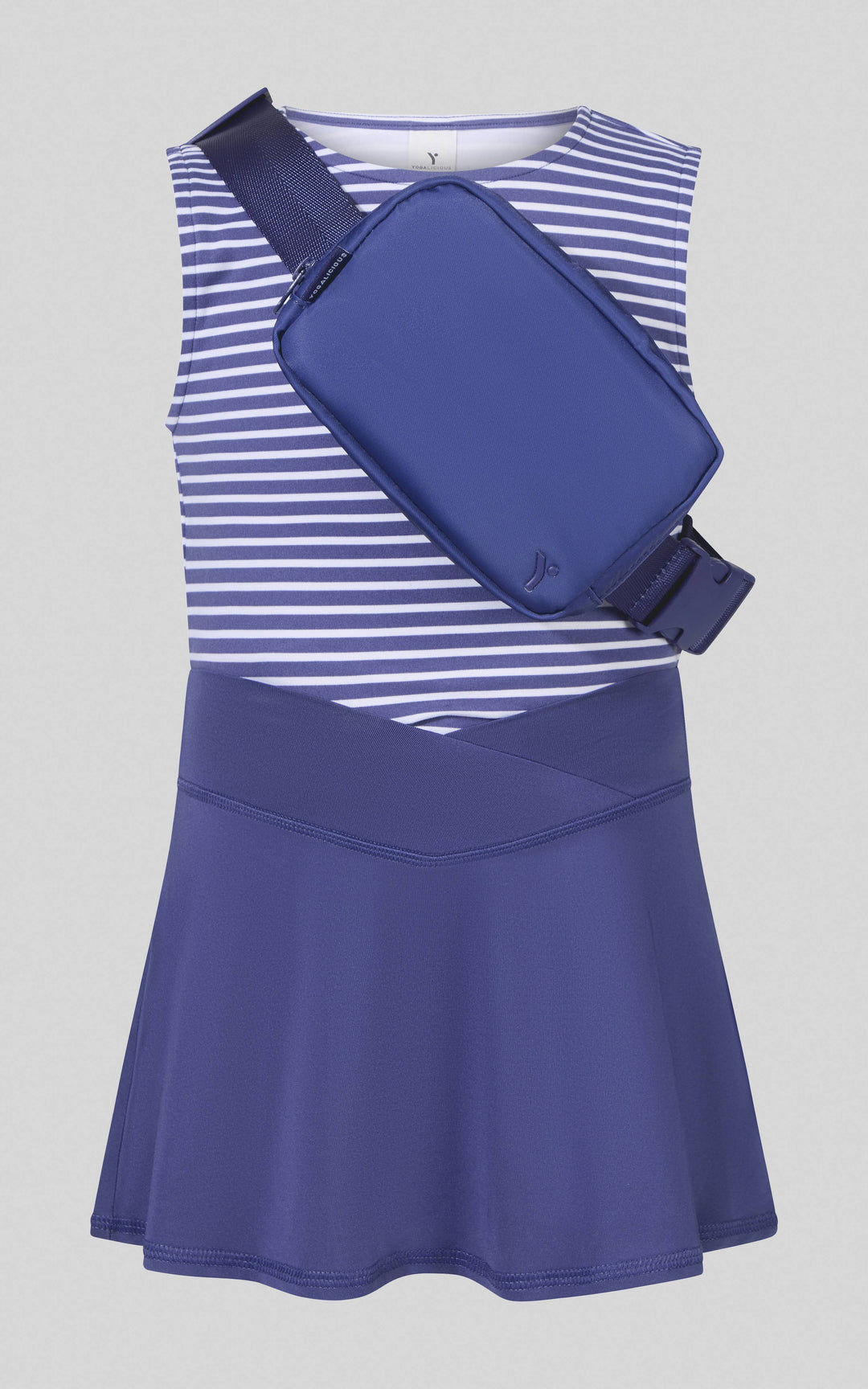 Little Girls Tank, Crossover Skort, Fanny bag Set: Pastel Lilac