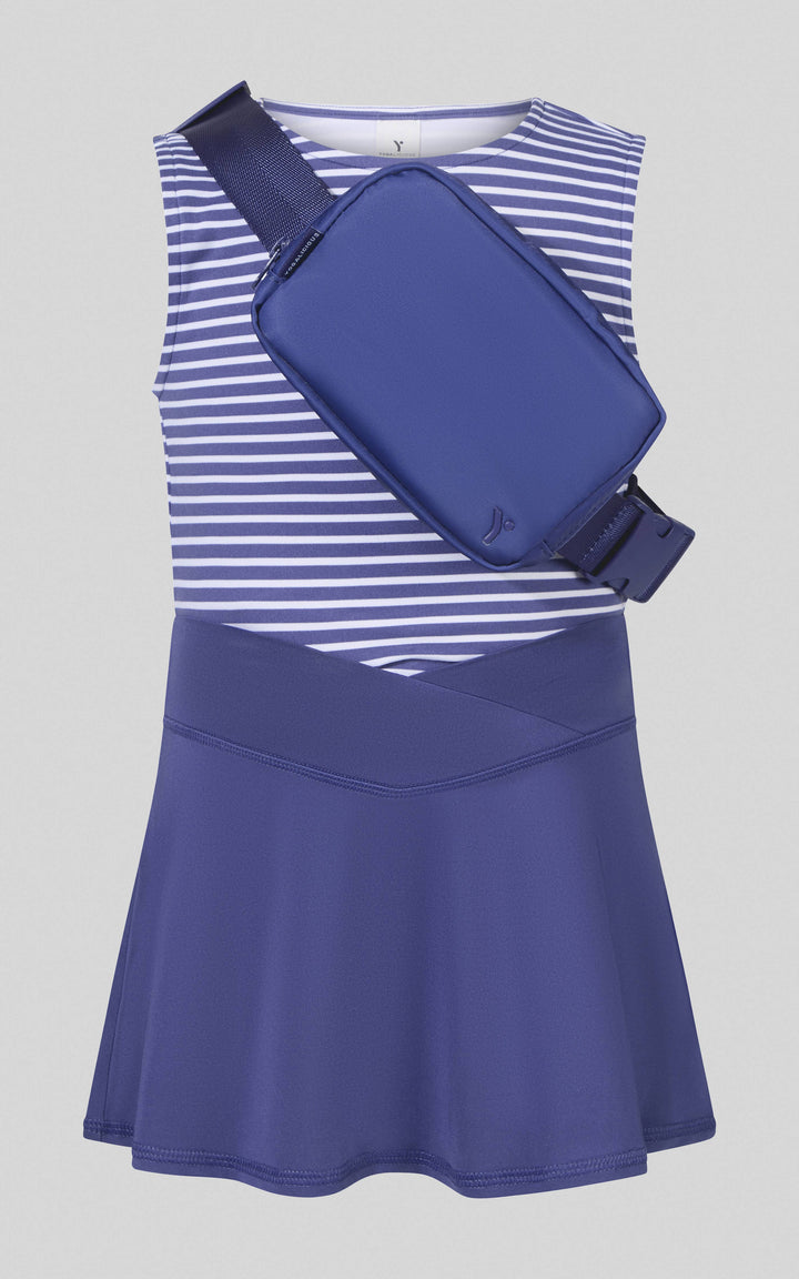 Little Girls Tank, Crossover Skort, Fanny bag Set: Pastel Lilac